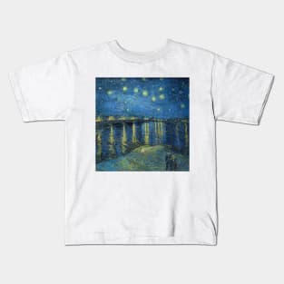 Vincent Van Gogh- Starry Night Over the Rhone Kids T-Shirt